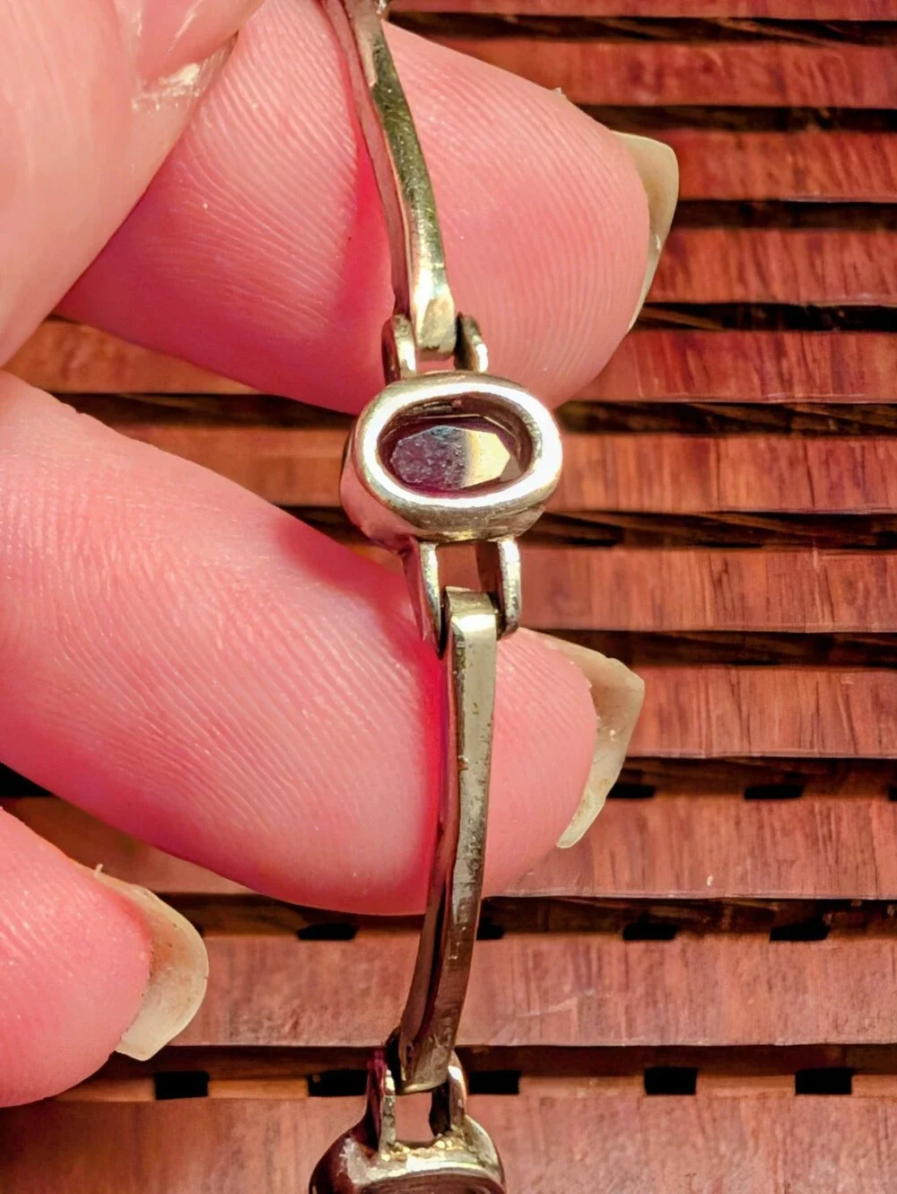 Sterling Silver Multi Gemstone Link Bracelet